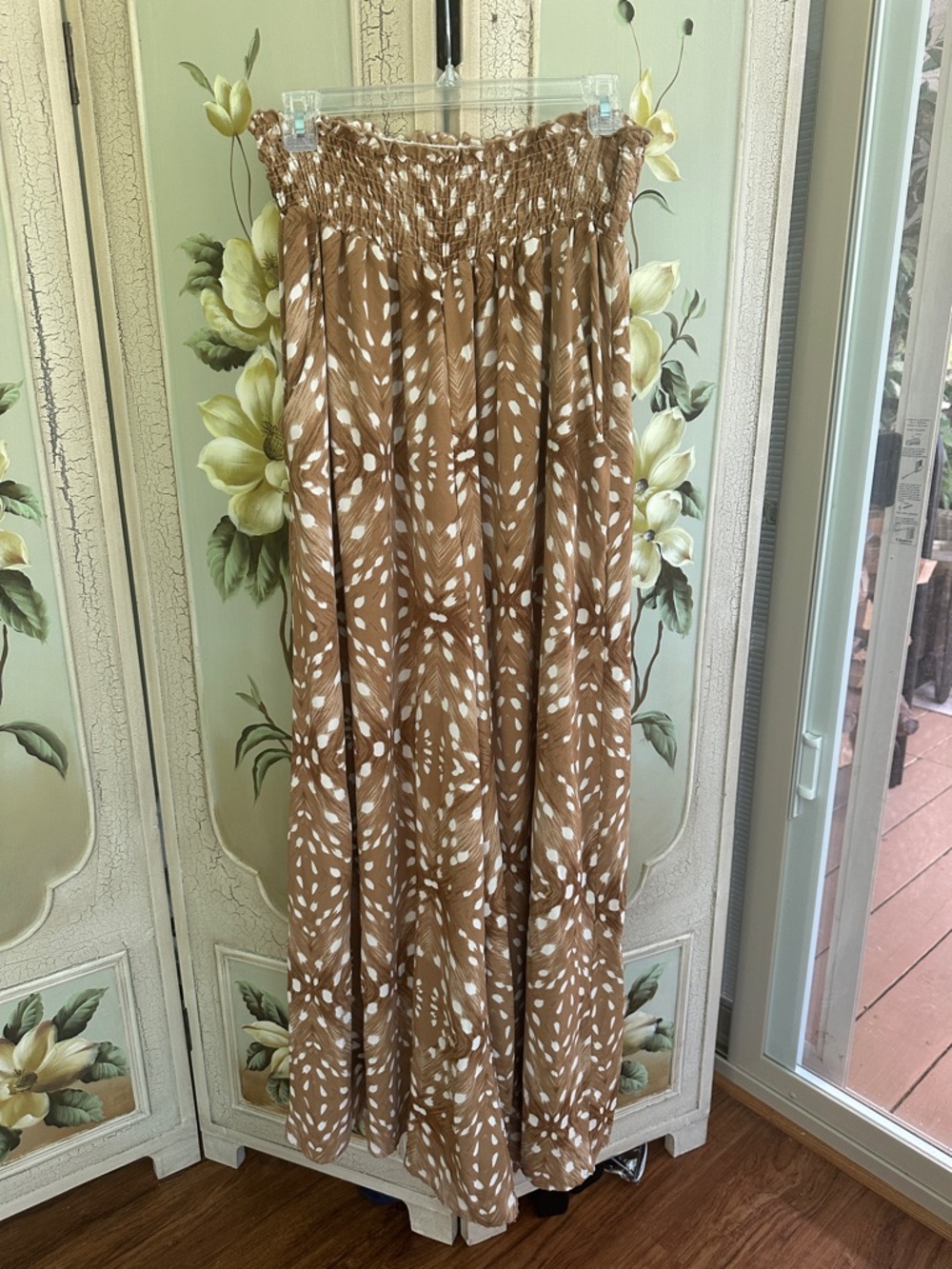 Brown and White Palazzo Pants
